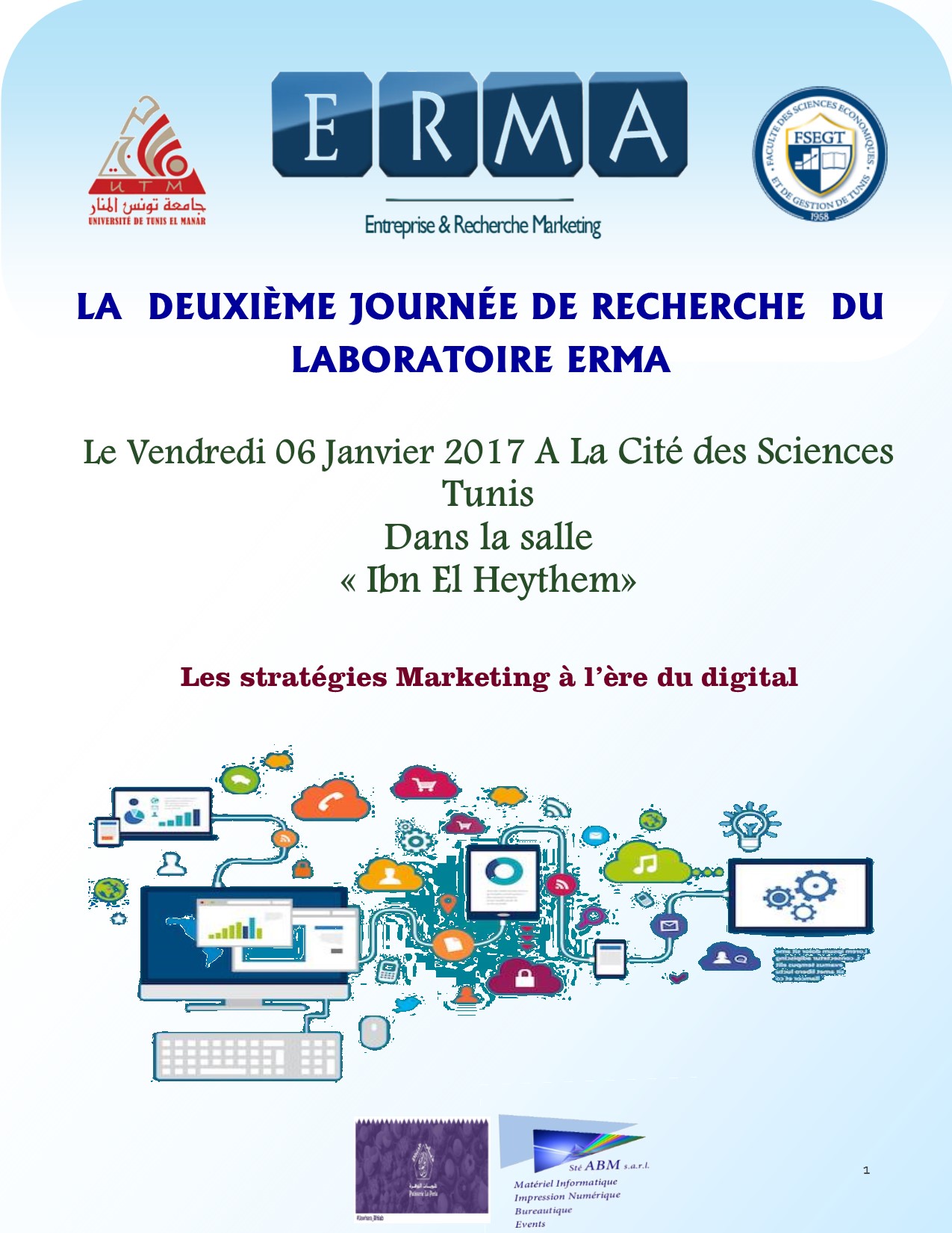 2 ème Journée de Recherche du Laboratoire ERMA le 06 Janvier 2017